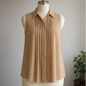 Camel Ruffle Blouse